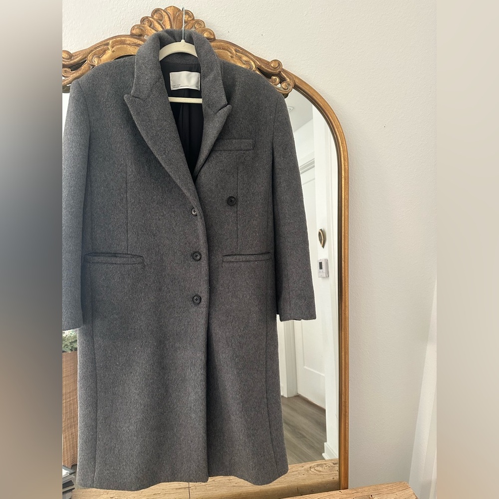 Oak + Fort Wool Coat 50% Wool Blend - Minimalist Quiet Luxury Fall Capsule